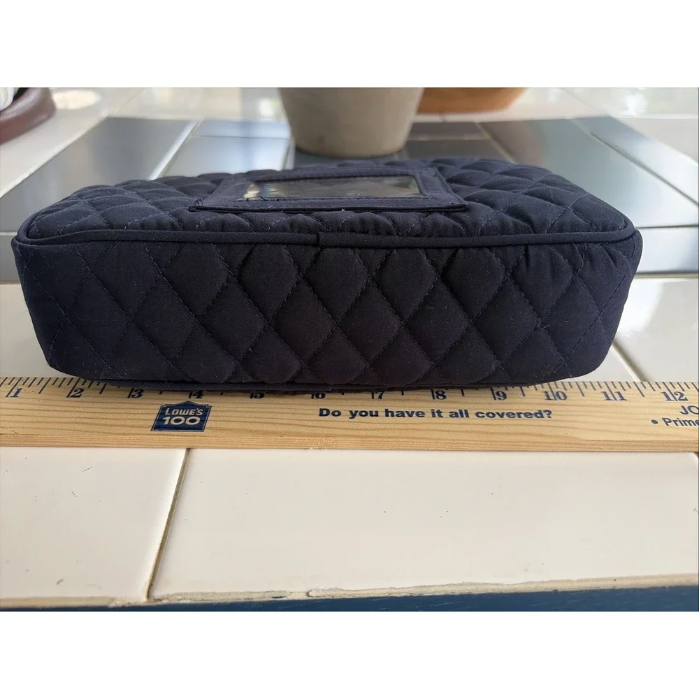 Vera Bradley Navy Quilted ID Cosmetic Bag NWOT (D3)